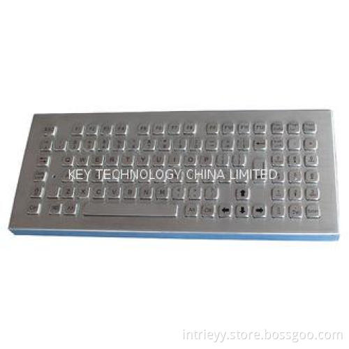 Washable Stainless Steel Keyboard Industrial Metal Desk Top